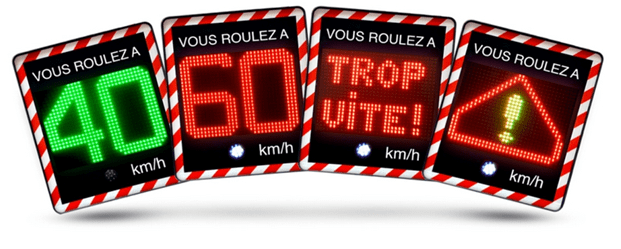 Panneau pédagogique vitesse
